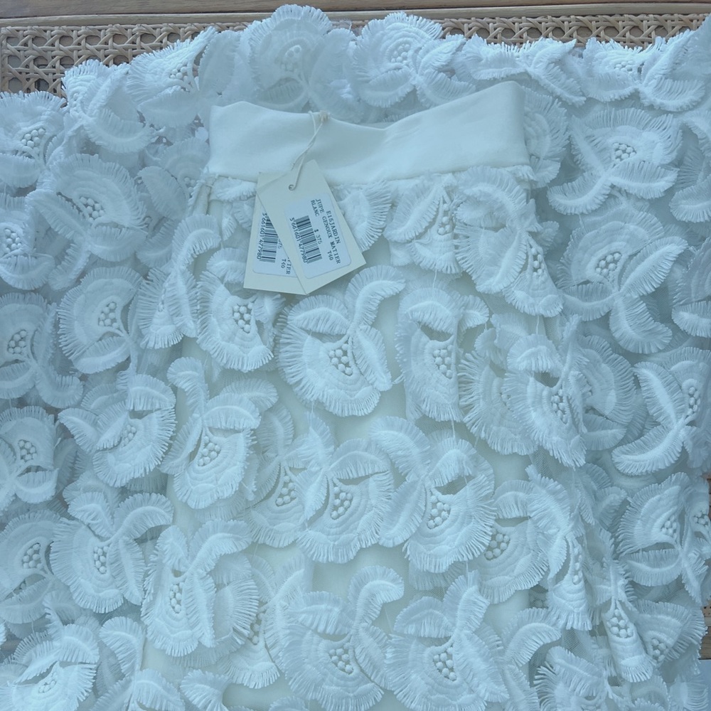 MAJE NWT WHITE FLOWER SKIRT